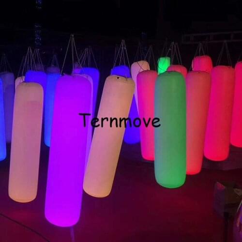 Inflatable Lighting Pillar Column PVC Tapping Touch Tube Pat to Change Color Interactive LED Toy Advertising Party for promotion