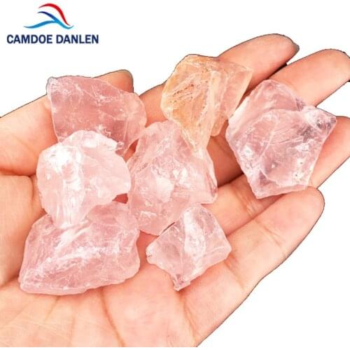 CAMDOE DANLEN Natural Raw Pink Rose Quartz Crystal Rough Stone Specimen Healing Minerals Fish Tank Stone And Diy Jewelry Making