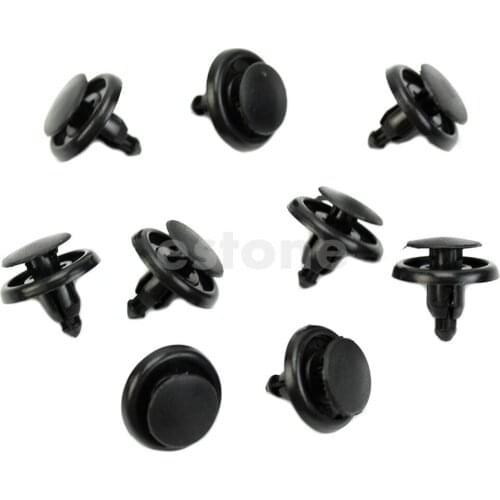 New Useful 10pcs Rivet Fastener Bumper Push Retainer Hood Clips 7mm For Toyota