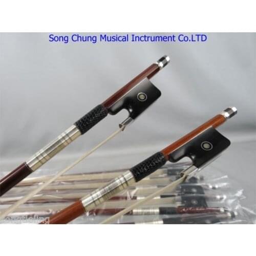 10pcs profession Pernambuco cello bow 4/4,silver mount