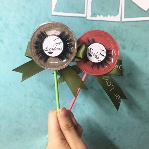 3D Mink Lollipop Strip Eyelashes 10 Pairs/lot Real Mink lashes Mix Style Please Let Us Message About P Catalogue