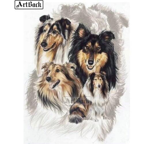 Dog icon 5d diy diamond painting kit full square drill diamond embroidery 3D diamond mosaic rhinestone painting animal