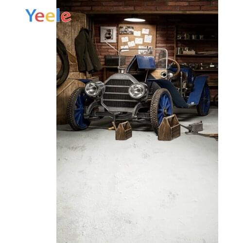 Old Vintage Car Repair Room Warehouse Party Baby Child Portrait Interior Photo Backdrop Photo Backgrounds Photocall