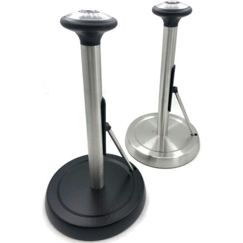 Standing Paper Holder Kitchen Rolling Paper Towel Organizer Metal Tower Rack For Bathroom Accessories