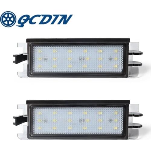 QCDIN 1PC For Dacia Sandero Logan I Car Led License Number Plate Light Leds Trunk Lamp Car Light Source Automobile Parts