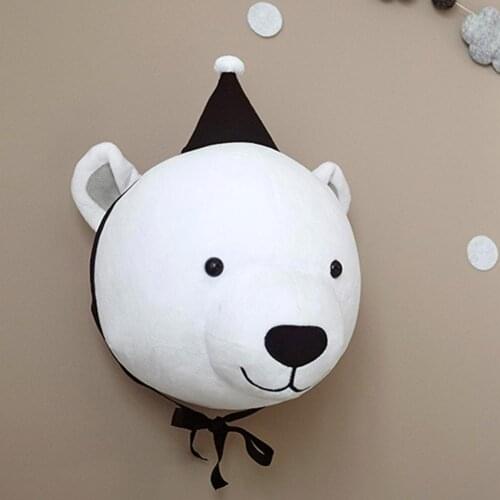 Kids Room Decoration 3D Animal Heads Elephant Deer Bear Head Wall Hanging Decor For Children Room Nursery Room Decoration