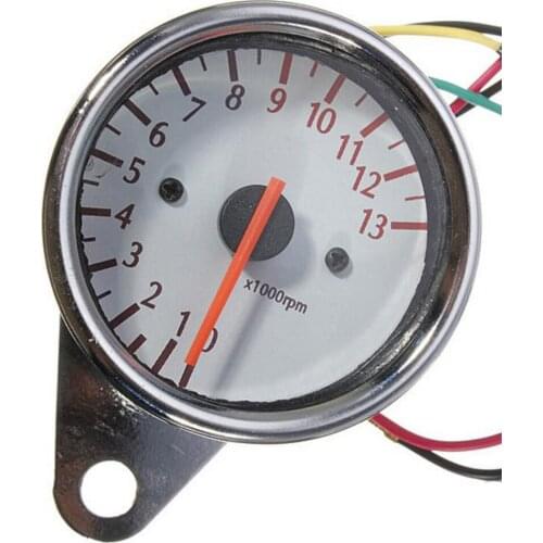 Universal 13000 RPM Scooter Motorcycle Analog Tachometer Gauge12v Motorcycle Instruments Scooter Speed Indicator Polarlander