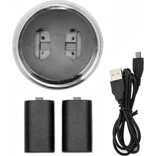 USB Charging Dock Station Charger +2 Rechargeable Battery for XBOX ONE Controller Gamepad Charge Kit