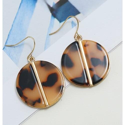 New Boho Acrylic Round Dangle Earrings kolczyki Doucle d'oreille femme 2019 Oorbellen Pendientes Earings Aretes de mujer Brincos