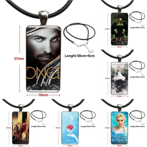 For Women Fashion Necklace Handmade Rectangle Shape Choker Necklace Jewelry Multi Designs Once Upon A Time Poster