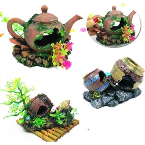 1PC Aquarium Landscaping Resin Decoration Climb Pet Pet Fish Landscaping Turtle Aquarium Accessories