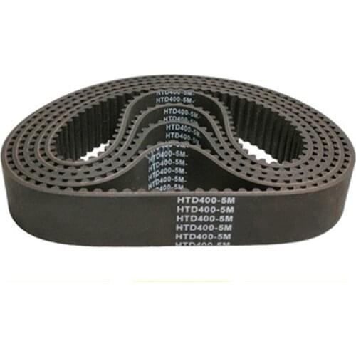 1PC HTD400-5M, HTD405-5M, HTD410-5M, HTD415-5M, Rubber Timing Belt Black