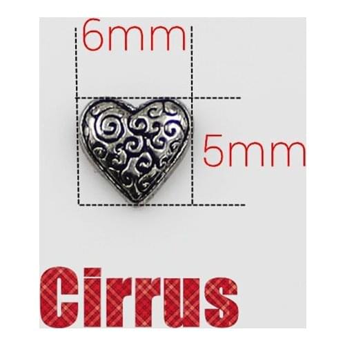 20Pcs/lot Cirrus Heart Floating Charms Hand-made DIY for Glass Lockets