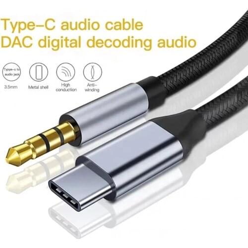 Missgoal Male Aux Audio Cable USB Type C To 3.5mm Car Audio Line Speaker Wire Interface For Headphone Headset Smartphone