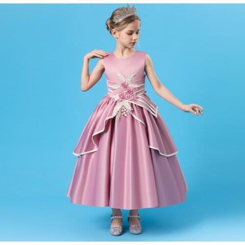 Children Tutu Princess Birthday Party Prom Wedding Bridesmaid Evening Summer Long Dress Gown Vestidos Baby Girl Clothes 10 Years