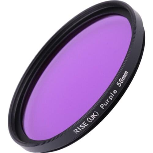 Camera Filter 58mm Full Purple Color Lens Filter for Nikon D3100 D3200 D5100 SLR Camera Lens