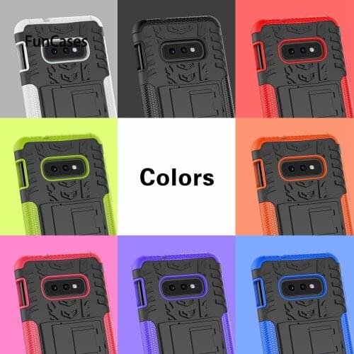 Hybrid Armor Cases For Samsung Galaxy S10E Global SM-G970F/DS Cases TPU Silicone Heavy Duty Covers S10E 128GB 256GB Full Housing