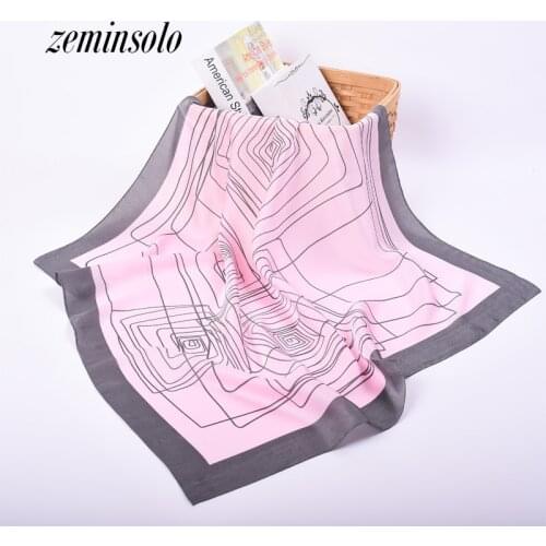Hot Sale New Style Satin Silk Scarf For Women Bandana Fashion Soft Thin Scarves Female Spring Cachecol Silk Scarf Square 70*70cm