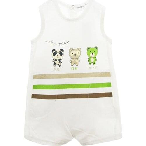 Kavkas Summer Baby Boys Romper Sleeveless Cotton Baby Boy Clothes 0-24 months Newborn Boy Jumpsuit Infant Clothing