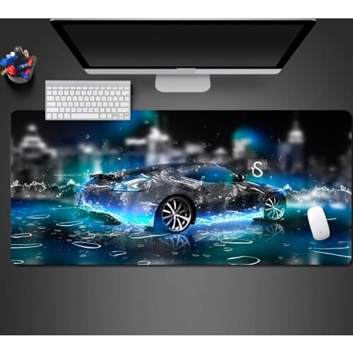 Top Super Car Cool Water Drop Screen Mouse Pad Fashion Creative Computer Games Mouse Pad Wholesale Natural Rubber Washing Pads