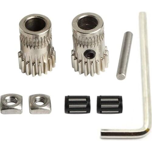 MK2/MK3 Parts Drive Gear Kit Clone B Tech Double Gear Steel Belt Wheel Kit Gear DIY Prusa I3 Gear Extrusion Wheel