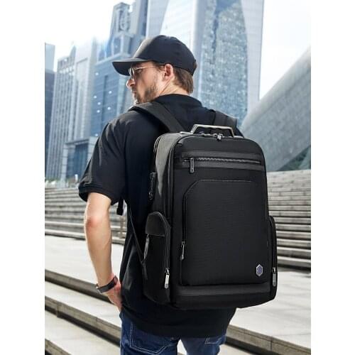 Zq Mens High-End Business Backpack Business Trip Large Backpack Computer Backpack