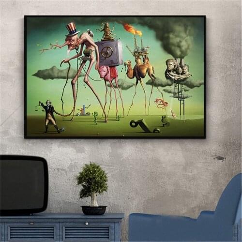 Salvador Dali Surrealism Wall Art Picture Canvas Painting Retro Quadro Posters and Print for Living Room Home Decoration Cuadros