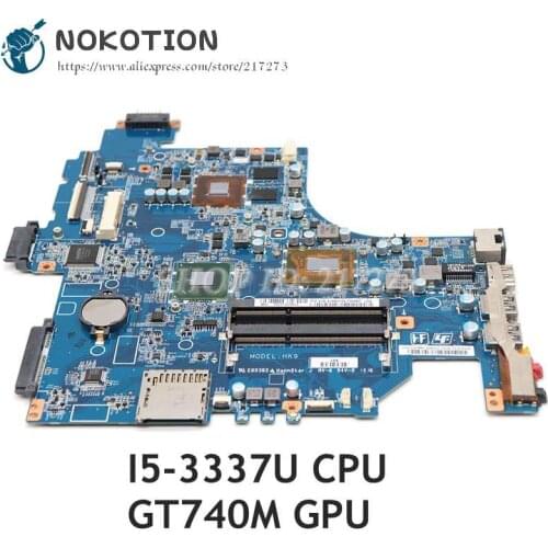 NOKOTION A1945016A DA0HK9MB6D0 For Sony vaio SVF15 SVF152 Laptop Mothebroard SR0XL I5-3337U CPU GT740M graphics