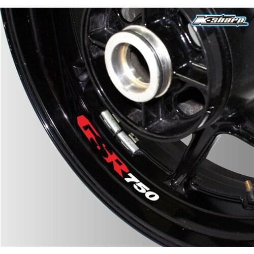 New Motorcycle inner wheel logo sticker rim reflective decorative decal waterproof sticker for SUZUKI GSR750 gsr 750