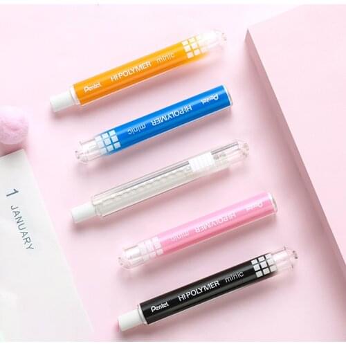 New Arrival Japan Pentel ZE82 Lipstick Type Eraser HI POMYER Creative MiniC Push Retractable Erasers Art Special Safety
