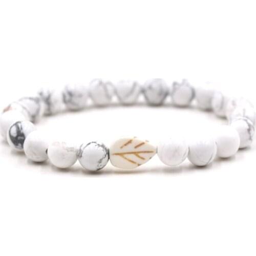 Handmade Weave Leaf Connect Many Colors Quartz Stone Stretchy Bracelet Attractive Design Jewelry