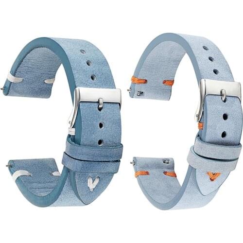 Onthelevel bracelet belt blue/dark blue watchbands genuine leather strap watchband 18mm 20mm 22mm watch accessories wristband