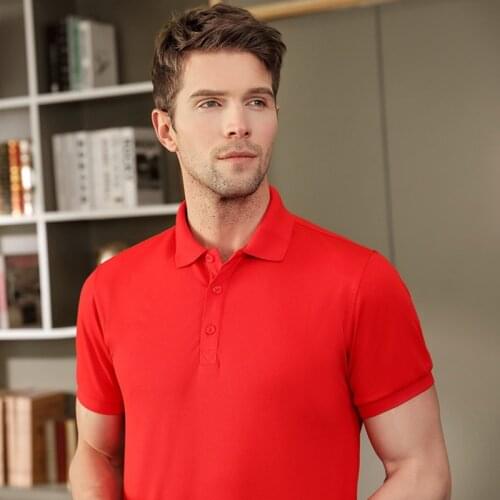 Polo Shirt Men Short Sleeve Summer Clothing Wine Blue Grey Red Navy Print For Male Top Quality Solid Casual Hommes Fashion