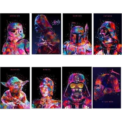 Star Wars Character Darth Vader Anakin Skywalker Master Yoda Hero Movie Poster Print Canvas Painting Mural Art Home Decoration