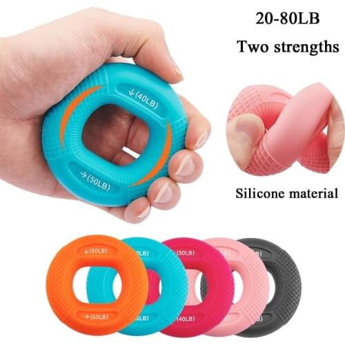 Silicone Adjustable Hand Grip 20-80LB Gripping Ring Finger Forearm Trainer Carpal Expander Muscle Workout Exercise Gym Fitness