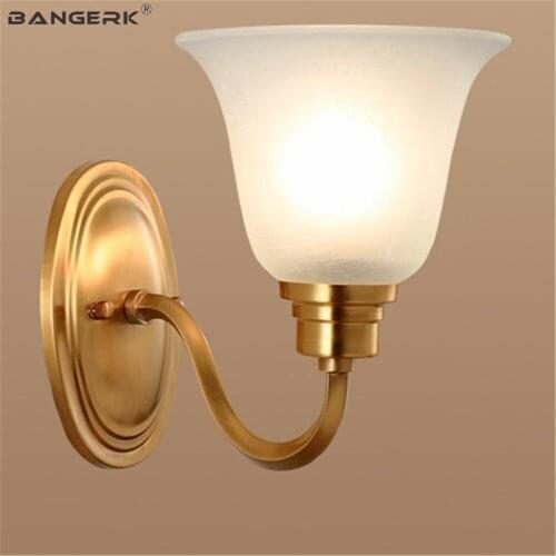 Nordic Design Loft Decor Sconce Wall Lights Modern Brass LED Wall Light Copper Glass Bedside Wall Lamp Home Lighting Luminaire