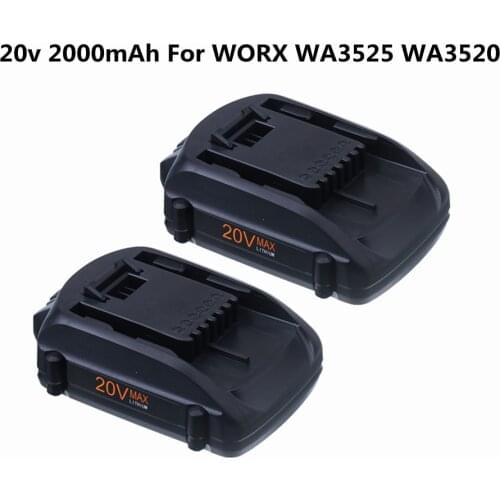 WA3525 WA3520 20V 2.0Ah Replacement Battery for Worx WA3578 Compatible with WG929.1 WG163 WG320 WX550L WX176L WX530L WX178L L50