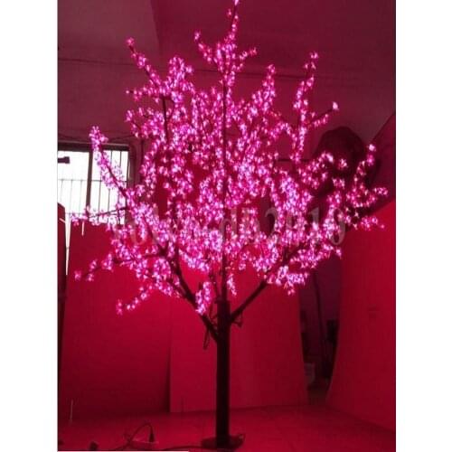 2M 6.5ft height LED Artificial Cherry Blossom Tree light Christmas tree1536pcs LED Bulbs 110/220VAC Rainproof fairy garden deco