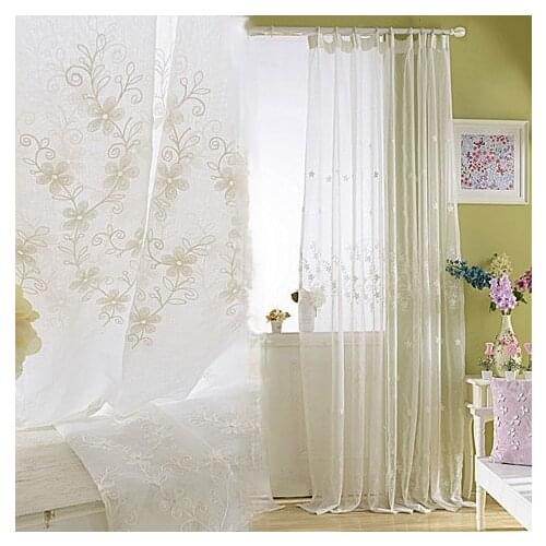 Embroidered Plum Blossom Peach Blossom Embroidered Curtains Translucent Finished Custom Curtains for Living Dining Room Bedroom