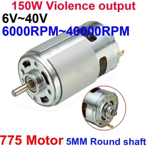 High Speed Electric 775 Round shaft Motor Low Noise DC 12V Large Torque Motor 12000 RPM Ball Bearing Tools