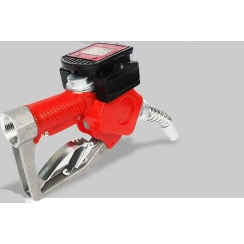 High Accuracy 1'Digital Fuel Meter Nozzle Auto Shut-off Electric Counter Oil Filling Gun Diesel Gasoline Refueling Gun Automatic