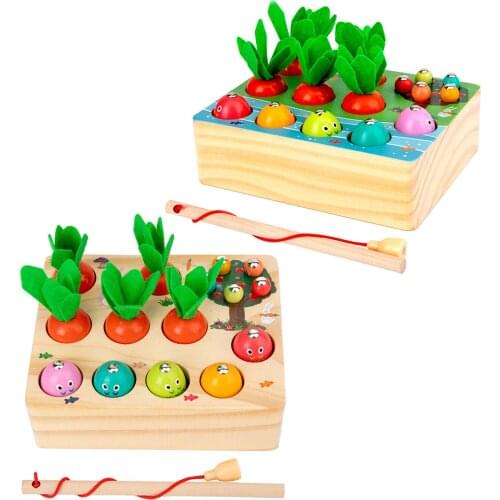 Pulling Carrot Sensory Activities Learning Block Puzzles Matching Game