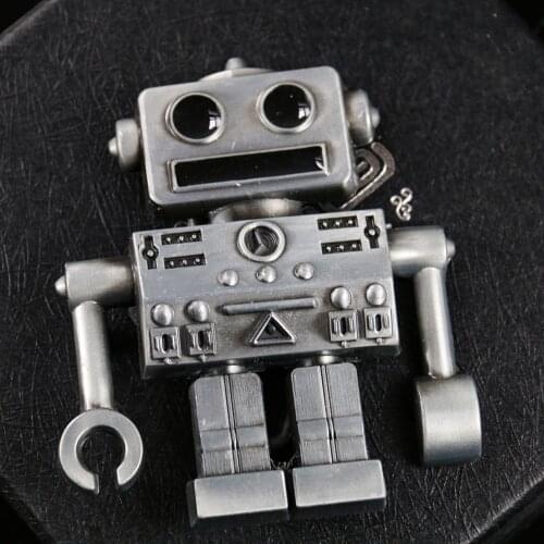 Western Style Robot Belt Buckle Mens Cool Cartoon Machine Metal Buckles DIY Jeans Accessories for Cowboy Hebilla