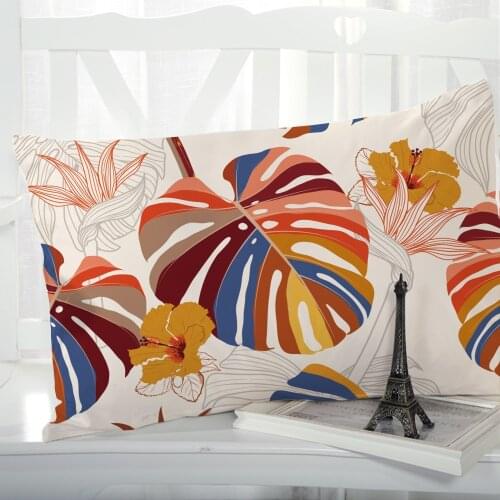 1pc Pillow cover Pillow case Luxury Bedding Pillowcase Pillowcovers decorative Customizable size 3D Print Flowers pale brown