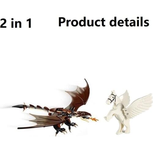 2pcs/lot Magical World of Wizards Flying Carriage Arrival at School 11347 Model Building Blocks Toys Compatible With Bricks