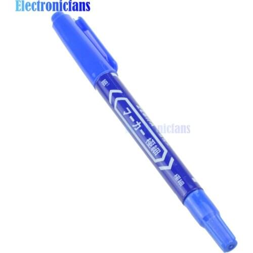 2pcs Blue CCL Anti-etching PCB Circuit Board Ink Marker Double Pen DIY for Arduino