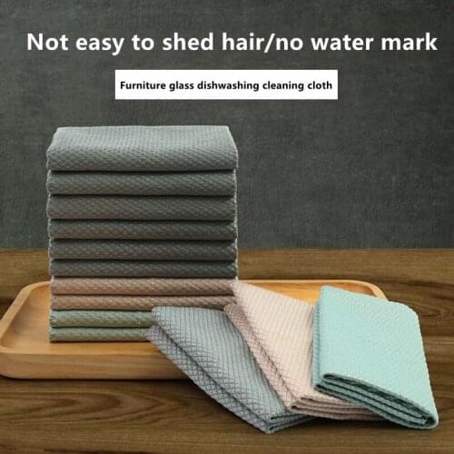 3/6/10pcs Towel for Kitchen Microfiber Cleaning Cloth Dish Cloth Magic Wipes Glass Cloth Rag Car Wipe Household Cleaning Tools