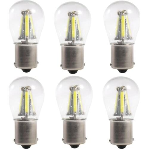 4W Car Light P21W BA15S 1156 1157 BAY15D COB LED Car Auto Reverse Lights Turn Signal light White Color Stop Brake Light 12V