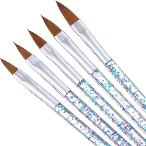 5PCS Nail Art Pencils Drawing Pen Carved Manicure Brush Sequin Rod Crystal Pencils Crude Fine DIY Nail Art Pencils Nail Tools