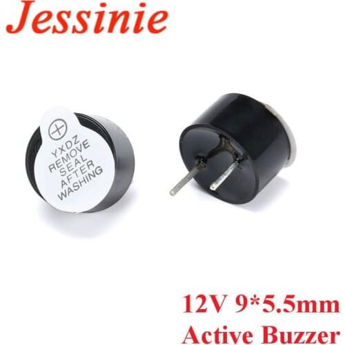 5pcs 12V Active Buzzer 9*5.5mm Integrated Electromagnetic Active Piezo Buzzers 9x5.5mm